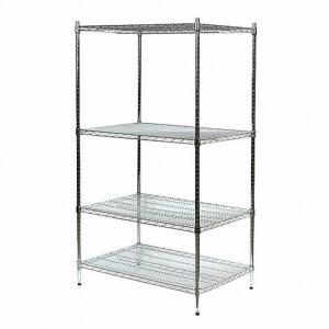 DESCRIPTION: (1) WIRE SHELVING UNIT BRAND/MODEL: PRODUCT NUMBER #1PGF6 RETAIL$: $429.22 EA SIZE: 60 IN X 24 IN, 63 IN OVERALL HT, 4 SHELVES, DRY QTY: