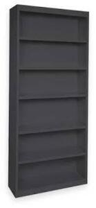 DESCRIPTION: (1) ELITE SERIES STATIONARY BOOKCASE BRAND/MODEL: ATLANTIC METAL #3CTF2 INFORMATION: BLACK RETAIL$: $749.09 EA SIZE: 6 SHELVES, 36 IN X 1