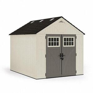 DESCRIPTION: (1) OUTDOOR STORAGE SHED BRAND/MODEL: SUNCAST #32XT06 INFORMATION: VANILLA RETAIL$: 1635.89 SIZE: 8-3/8 X 10-1/4 X 8-5/8 547 CU FT CAPACI