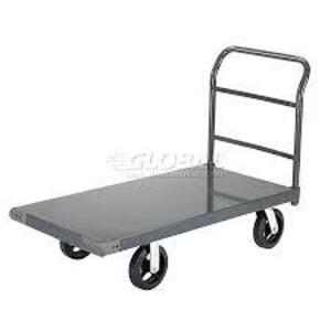 DESCRIPTION: (1) PLATFORM TRUCK BRAND/MODEL: GLOBAL INDUSTRIAL INFORMATION: STEEL DECKING RETAIL$: $498.95 EA SIZE: 60" X 30" QTY: 1