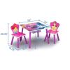 DESCRIPTION: (1) TABLE AND CHAIR SET BRAND/MODEL: DELTA CHILDREN INFORMATION: ARIEL AND BELLE RETAIL$: $49.99 EA SIZE: 3-6 YEARS QTY: 1