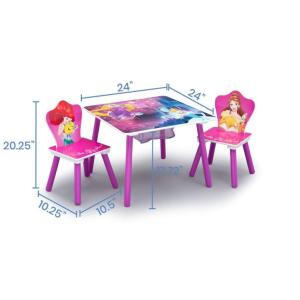DESCRIPTION: (1) TABLE AND CHAIR SET BRAND/MODEL: DELTA CHILDREN INFORMATION: ARIEL AND BELLE RETAIL$: $49.99 EA SIZE: 3-6 YEARS QTY: 1