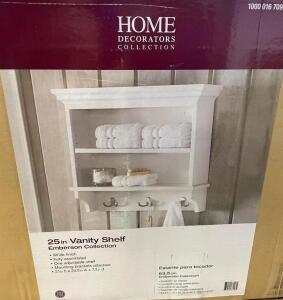 HOME DECORATORS COLLECTION 25" VANITY SHELF