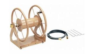 DESCRIPTION (1) LIBERTY GARDEN HOSE REEL BRAND/MODEL 2LRK9 ADDITIONAL INFORMATION HOSE CAPACITY: 200FT/TAN/RETAILS AT $100.30 SIZE 5/8"I.D. X 19"H X 2