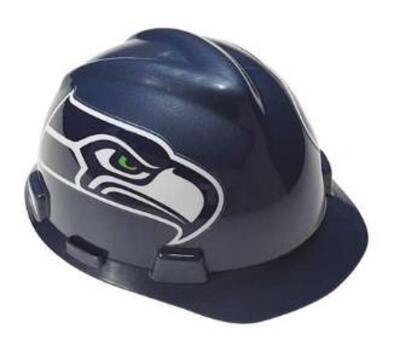 DESCRIPTION (4) MSA NFL HARD HAT BRAND/MODEL 818410 ADDITIONAL INFORMATION 4-POINT/ONE-TOUCH/SEATTLE SEAHAWKS/RETAILS AT $31.43 EACH THIS LOT IS SOLD