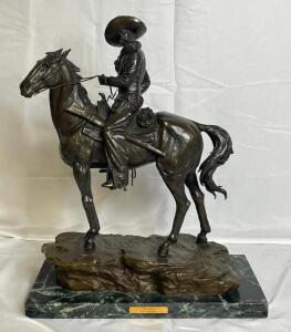 FREDERIC REMINGTON "THE PUNCHER" BRONZE SCULPTURE