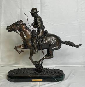 FREDERIC REMINGTON "TROOPER OF THE PLAINS" BRONZE SCULPTURE