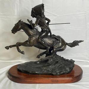 FREDERIC REMINGTON "WARRIOR" BRONZE SCULPTURE