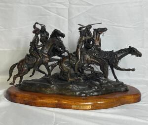 FREDERIC REMINGTON "THE OLD DRAGOONS" BRONZE SCULPTURE