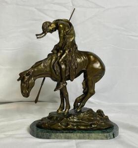 JAMES EARLE FRASER "END OF THE TRAIL" BRONZE SCULPTURE