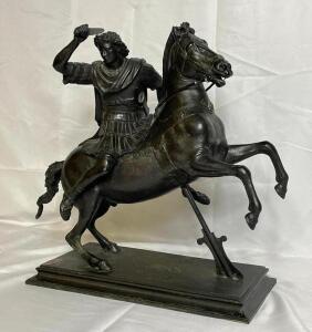 SABATINE DE ANGELIS "ALEXANDER THE GREAT ON HORSEBACK" BRONZE SCULPTURE