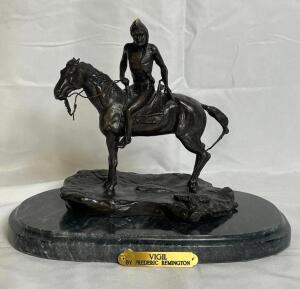 FREDERIC REMINGTON "VIGIL" BRONZE SCULPTURE