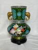 VINTAGE ASIAN CLOISONNE PORCELAIN VASE - 2
