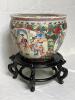 (2) - VINTAGE CLOISONNE PORCELAIN PLANTERS WITH INTERIOR PAINTINGS - 6