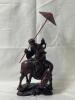 VINTAGE ASIAN HAND-CARVED ROSEWOOD SCULPTURE - "ZHANG GUOLAO" - 2