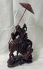 VINTAGE ASIAN HAND-CARVED ROSEWOOD SCULPTURE - "ZHANG GUOLAO" - 3