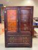 VINTAGE BERNHARDT "SHIBUI" COLLECTION - CHINOISERIE ROSEWOOD ARMOIRE / WARDROBE CABINET - 3