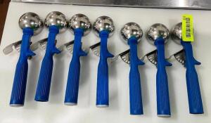 DESCRIPTION: (7) STAINLESS SCOOPS LOCATION: KITCHEN THIS LOT IS: SOLD BY THE PIECE QTY: 7