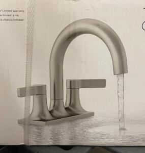 Venza 4 in. Centerset 2-Handle Bathroom Faucet in Vibrant Brushed Nickel