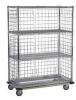 DESCRIPTION: (1) SECURITY GATE WITH 2 SHELVES, WIRE BRAND/MODEL: TSS INFORMATION: CHROME RETAIL$: $1444.50 EA SIZE: 24X48X60 QTY: 1