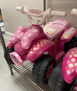 (3) MINNIE MOUSE 6V RIDE-ON ATV (CHARGER NOT INCLUDED)