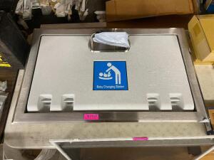 HORIZONTAL RECESS MOUNTED CHANGING STATION WITH STAINLESS STEEL TRIM