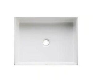 VERTICYL 19-13/16 IN. RECTANGLE UNDERMOUNT BATHROOM SINK IN WHITE WITH OVERFLOW DRAIN