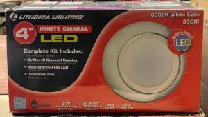 (4) - 4" WHITE GIMBAL LED KITS