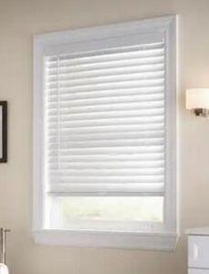 WHITE CORDLESS ROOM DARKENING 2 IN. FAUX WOOD BLIND FOR WINDOW - 30 IN. W X 72 IN. L