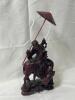 VINTAGE ASIAN HAND-CARVED ROSEWOOD SCULPTURE - "ZHANG GUOLAO" - 9