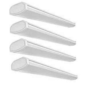 (4) Low Profile�4�ft.�3600 Lumens Integrated LED White Wraparound Ceiling Light Direct Wire 4000K Bright White