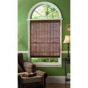 (5) 36" Caramel Simple Weave Flatstick Bamboo Roman Shade