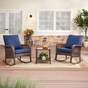 (1) MAINSTAYS TUSCANY RIDGE ROCKING CHAIR BISTRO SET