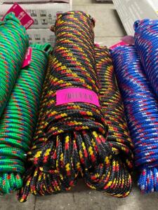 (3) SECTIONS OF DIAMOND BRAID POLU ROPE 100' X 3/8"