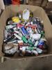 DESCRIPTION: (1) MISC BOX OF CHEMICAL BRAND/MODEL: MANY INFORMATION: CLEANING SUPPLIES, GLUE, OILS, AND MORE QTY: 1 - 2