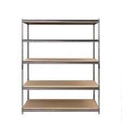 DESCRIPTION: (1) 5-TIER STANDING SHELVING UNIT BRAND/MODEL: MUSCLE RACK #UR602472PB5P-BLK INFORMATION: BLACK RETAIL$: $163.70 EA SIZE: 60"W 72"H 24"D