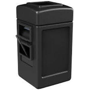 DESCRIPTION: (1) HARBOR WASTE CAN WITH WINDOW CLEANING BRAND/MODEL: COMMERCIAL ZONE PRODUCTS #618M19 INFORMATION: BLACK RETAIL$: $323.32 EA SIZE: 45 G
