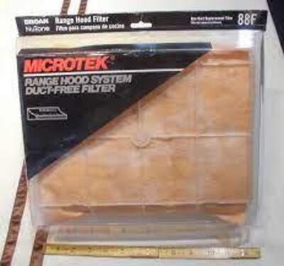 DESCRIPTION: (3) MICROTEK NON DUCT RANGE HOOD FILTER KIT BRAND/MODEL: BROAN NUTONE 88F RETAIL$: $41.30 EA SIZE: 88F QTY: 3