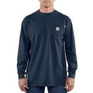 DESCRIPTION: (4) FLAME RESISTANT RELAXED FIT LONG SLEEVE T SHIRT BRAND/MODEL: CARHARTT INFORMATION: BLACK RETAIL$: $30.00 EA SIZE: LARGE TALL QTY: 4