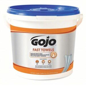 DESCRIPTION: (2) FAST TOWELS HAND AND SURFACE TOWELS BRAND/MODEL: GOJO INDUSTRIES #782L04 INFORMATION: CITRUS RETAIL$: $70.00 TOTAL SIZE: 9X10 QTY: 2