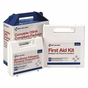 DESCRIPTION: (2) FIRST AID KITS BRAND/MODEL: FIRST AID ONLY #3TCN2 INFORMATION: WHITE RETAIL$: $109.52 EA QTY: 2