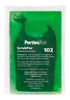 DESCRIPTION: (1) BOX OF (132) PACKETS OF SCRUBPAC ALL PURPOSE CLEANER BRAND/MODEL: PROTIONPAC 102 SIZE: 1 OZ QTY: 1