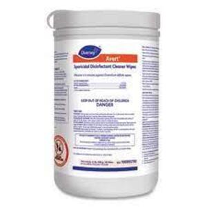 DESCRIPTION: (6) SPORICIDAL DISINFECTANT CLEANER WIPES BRAND/MODEL: DIVERSEY AVERT RETAIL$: $100.00 TOTAL QTY: 6