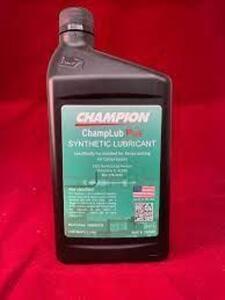 DESCRIPTION: (6) SYNTHETIC RECIPROCATING AIR COMPRESS LUBE BRAND/MODEL: CHAMPLUB SIZE: 1 QT QTY: 6