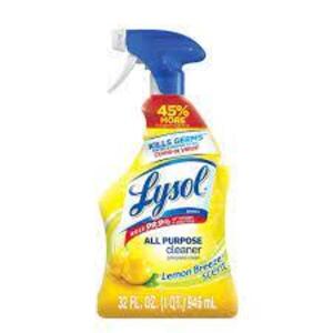 DESCRIPTION: (2) ALL PURPOSE CLEANER BRAND/MODEL: LYSOL INFORMATION: LEMON BREEZE RETAIL$: $6.00 EA SIZE: 32 OZ QTY: 2