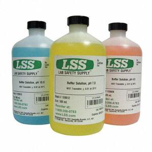 DESCRIPTION: (6) RED BUFFER SOLUTION BRAND/MODEL: LAB SAFETY SUPPLY #4YHM7 RETAIL$: $20.93 EA SIZE: 500 ML QTY: 6