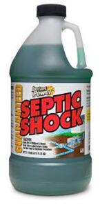 DESCRIPTION: (1) DE CLOGGER FOR SEPTIC SYSTEM BRAND/MODEL: SEPTIC SHOCK RETAIL$: $10.98 EA SIZE: 67.7 OZ QTY: 1