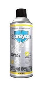 DESCRIPTION: (6) ALL PURPOSE SILICONE LUBRICANT BRAND/MODEL: SPRAYON LU 206L RETAIL$: $12.00 EA SIZE: 16 OZ QTY: 6