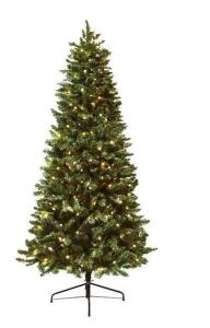 DESCRIPTION: (1) PRE-LIT DOUGLAS FIR CHRISTMAS TREE BRAND/MODEL: ASTELLA/CT200 INFORMATION: 300 LIGHTS, INCLUDES STAND RETAIL$: $106.99 SIZE: 7 FOOT Q