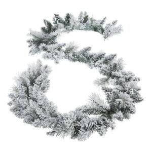 DESCRIPTION: (3) FROST FLOCKED UNLIT GARLAND BRAND/MODEL: HOLIDAY TIME INFORMATION: FOR INDOOR USE ONLY RETAIL$: $16.95/EA SIZE: 9 FOOT LONG QTY: 3